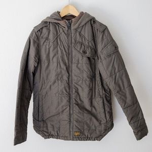 G-Star Raw Quilted Hooded Olive Jacket